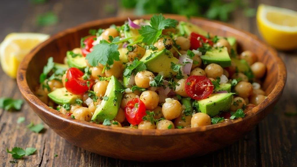 quick avocado chickpea salad